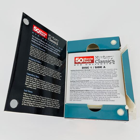 Mystery Classics 50 Movie Pack 12-DVD Collection - Good Used Condition - Picture 13 of 15